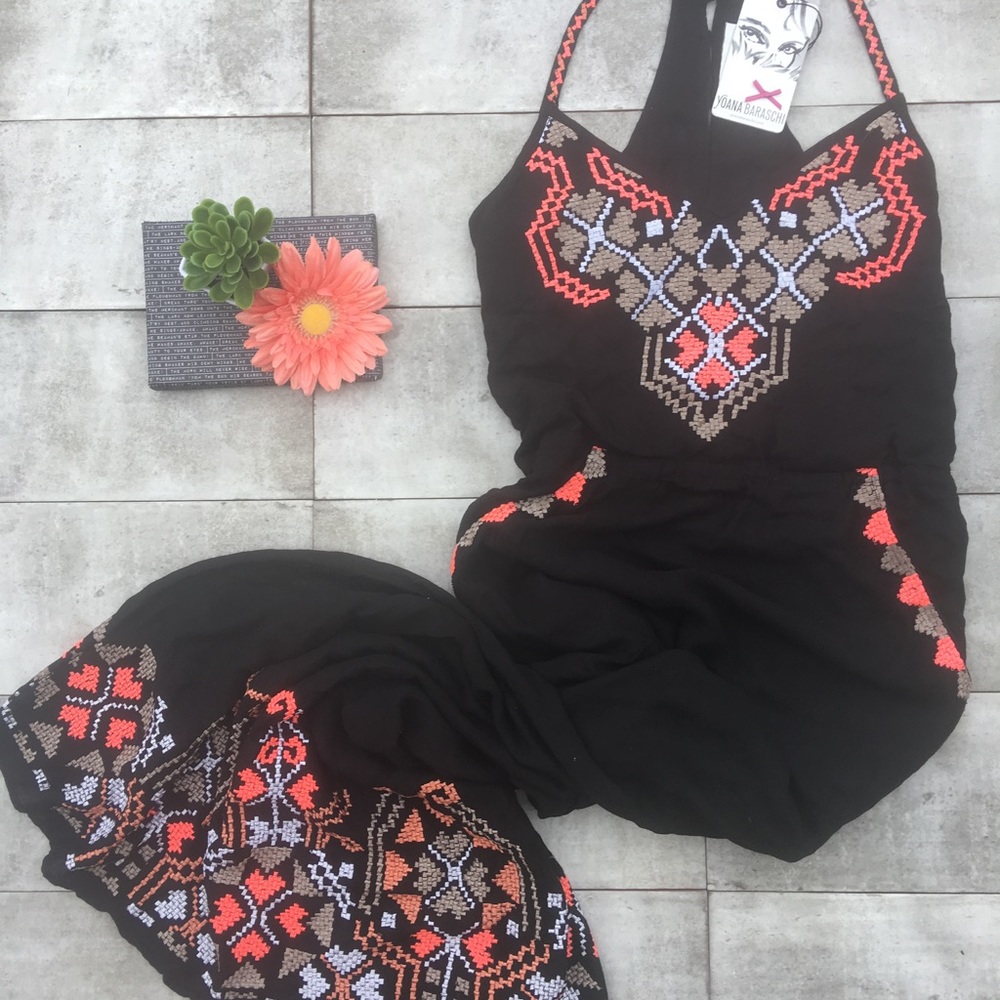 Yoana Baraschi Fiji Geo Embroidered Racer Maxi